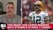 Tom Brady and Aaron Rodgers Both Struggle in Week 7 Losses