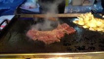 Thick Skirt Steak (토시살 스테이크)  Korean Street Food  NamGwangju Night Market, Gwangju korea