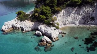 Sea waves & beach drone video