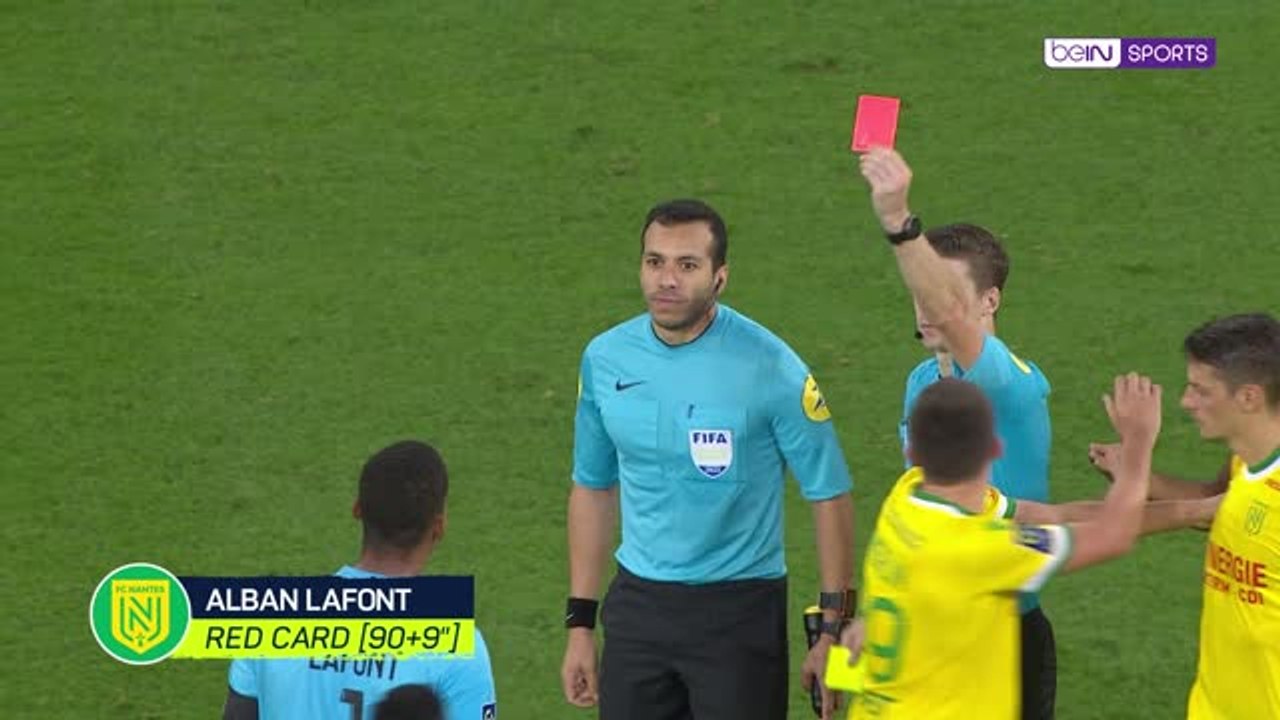 Nantes shown two red cards after Pepe's 97th-mi...