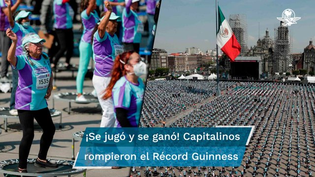 CDMX obtiene récord Guinness; Capitalinos rompen marca por clase de trampolines más grande del mund