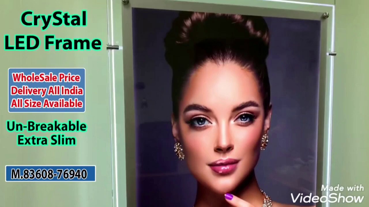 CRYSTAL LED FRAME WHOLESALE PRICE  DELIVERY ALL OVER INDIA  8360876940 Non Breakble Crystal Frames