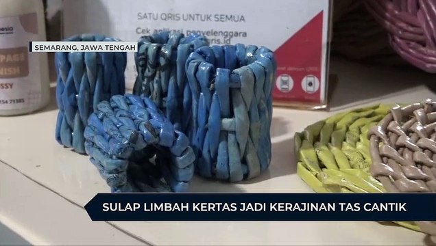Kreatif! Sulap Limbah Kertas Jadi Kerajinan Tas Cantik