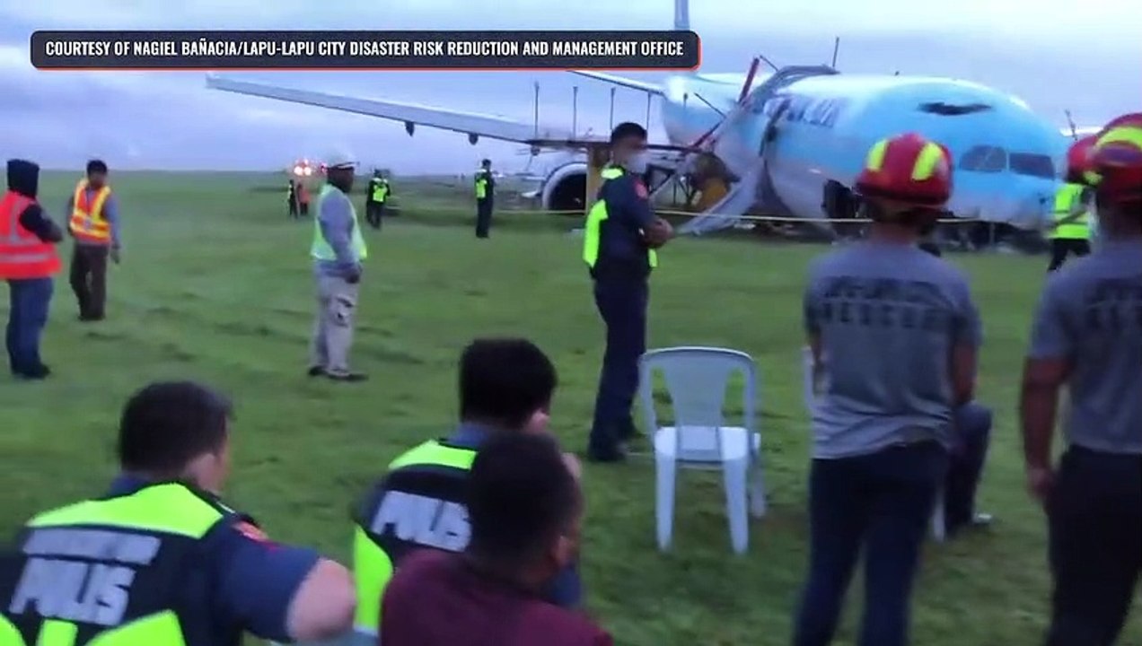 Korean Air plane overshoots Cebu airport runway