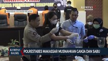 Polrestabes Makassar Musnahkan Sabu Dan Ganja Hasil Tangkapan