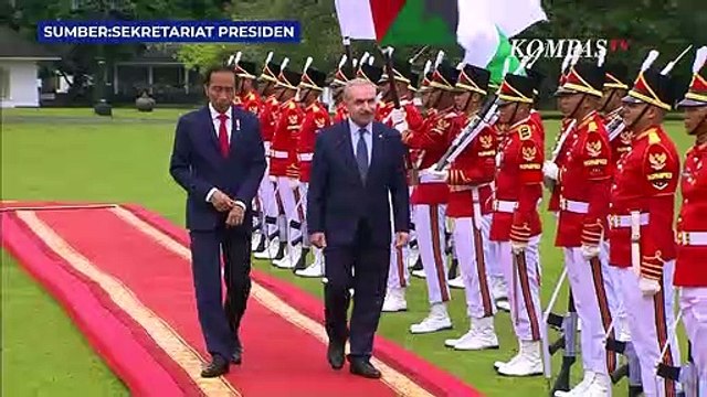 Momen Jokowi Sambut Hangat PM Palestina Mohammad Shtayyeh di Istana Bogor