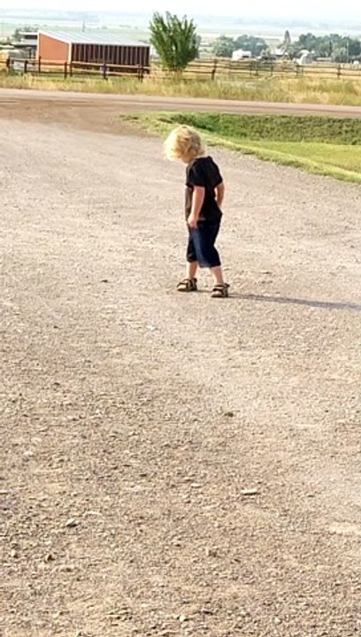 Playing Find the Specific Rock With Dad