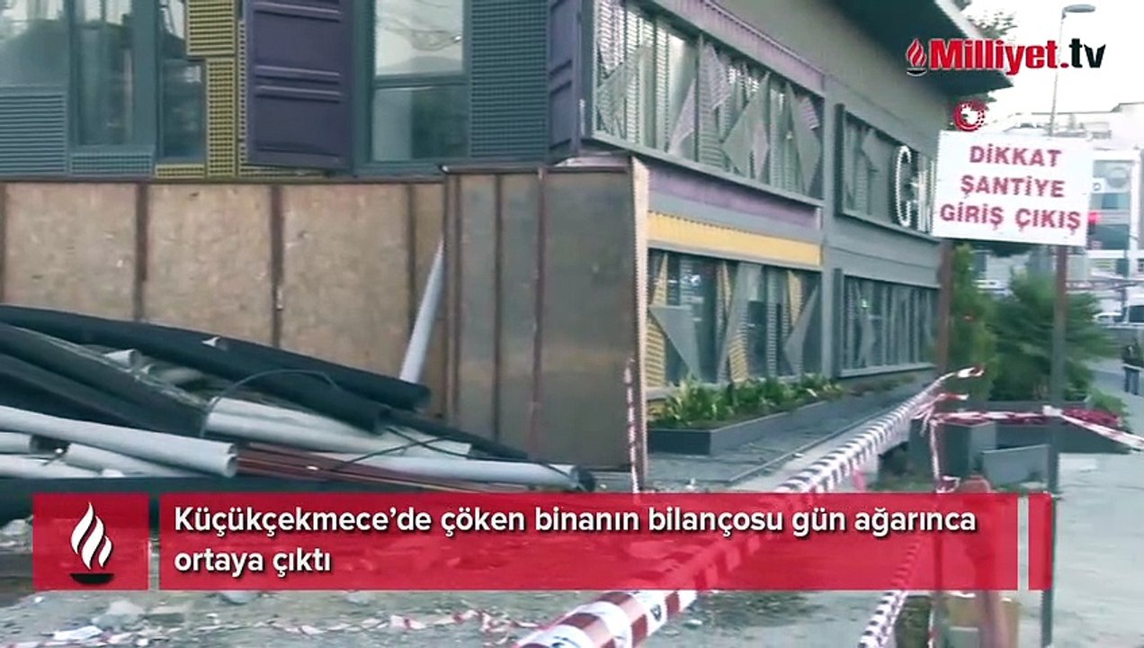 Küçükçekmece’de çöken binanın bilançosu gün ağarınca ortaya çıktı