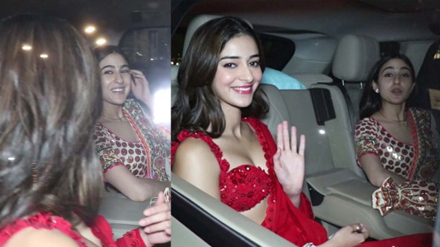 Sara Ali Khan and Ananya Panday Looks extremely gorgeous for Diwali Party