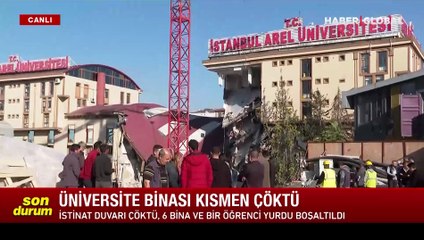 Kısmi çökme meydana gelen üniversiteyle ilgili Küçükçekmece Kaymakamlığı’ndan açıklama geldi