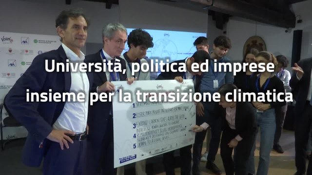 Universita', politica ed imprese insieme per la transizione climatica