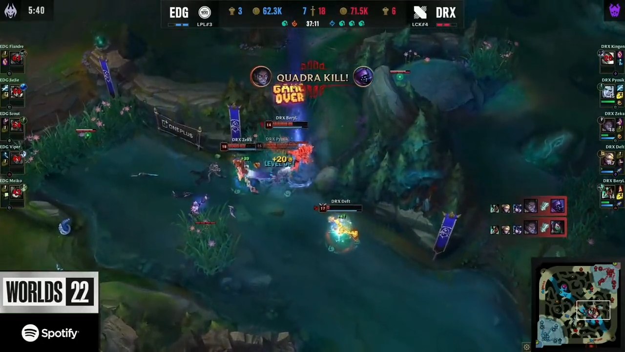 La pelea de DRX que le da un billete a semifinales de Worlds