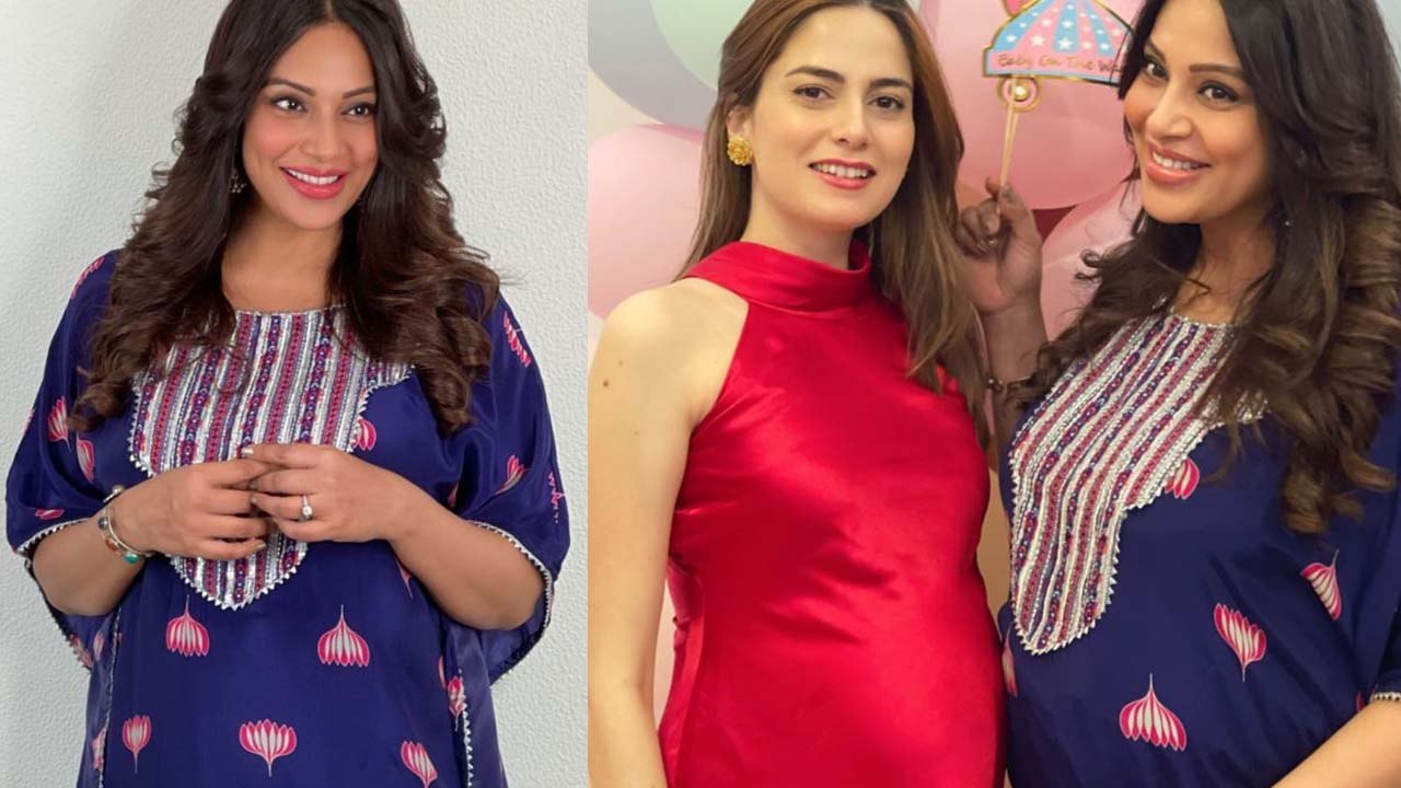 Bipasha Basu ने पति Karan Singh Grover के साथ Jannat Khan की गोद भराई में किया Enjoy,Share की Photos