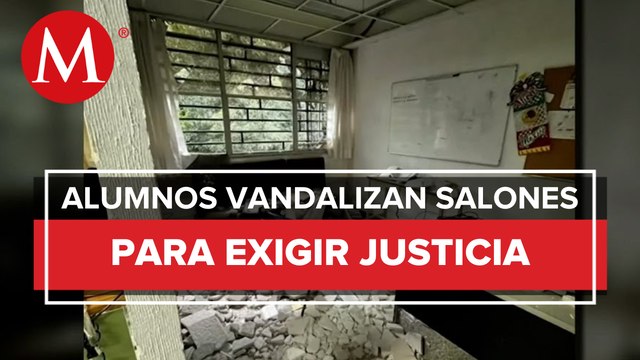 Vandalizan instalaciones del CCH Sur de la UNAM tras denuncia de abuso sexual