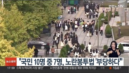 "국민 10명 중 7명, 노란봉투법 '부당하다'"