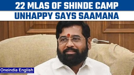 Download Video: Eknath Shinde’s fraction of Shiv Sena has 22 unhappy MLAs, says Saamana | Oneindia News *News