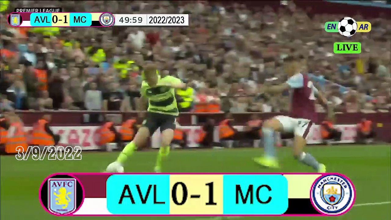 Aston Villa 1-1 Man City /مان سيتي1- 1أستون فيلا / English Premier League 2022 / 2023  الدوري الإنجليزي الممتاز