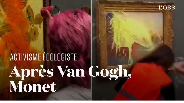 De la purée jetée sur un tableau de Monet : nouvelle action de militants écologistes en Allemagne