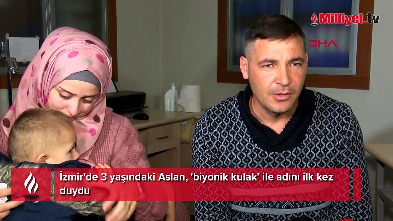 3 yaşındaki Aslan, 'biyonik kulak' ile adını ilk kez duydu