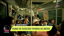 Reportan humo en estación Viveros del Metro de la CDMX