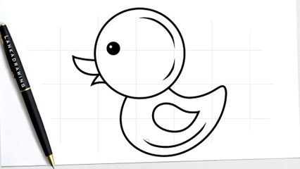 an easy way to draw cute and simple ducklings