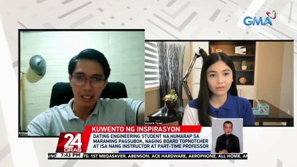 Dating engineering student na humarap sa maraming pagsubok, naging board topnotcher at isa nang instructor at part-time professor | 24 Oras
