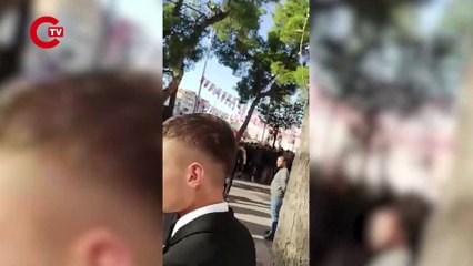 MHP'nin Manisa mitinginde, AK Parti ile MHP'li grup arasında protokol kavgası çıkmış