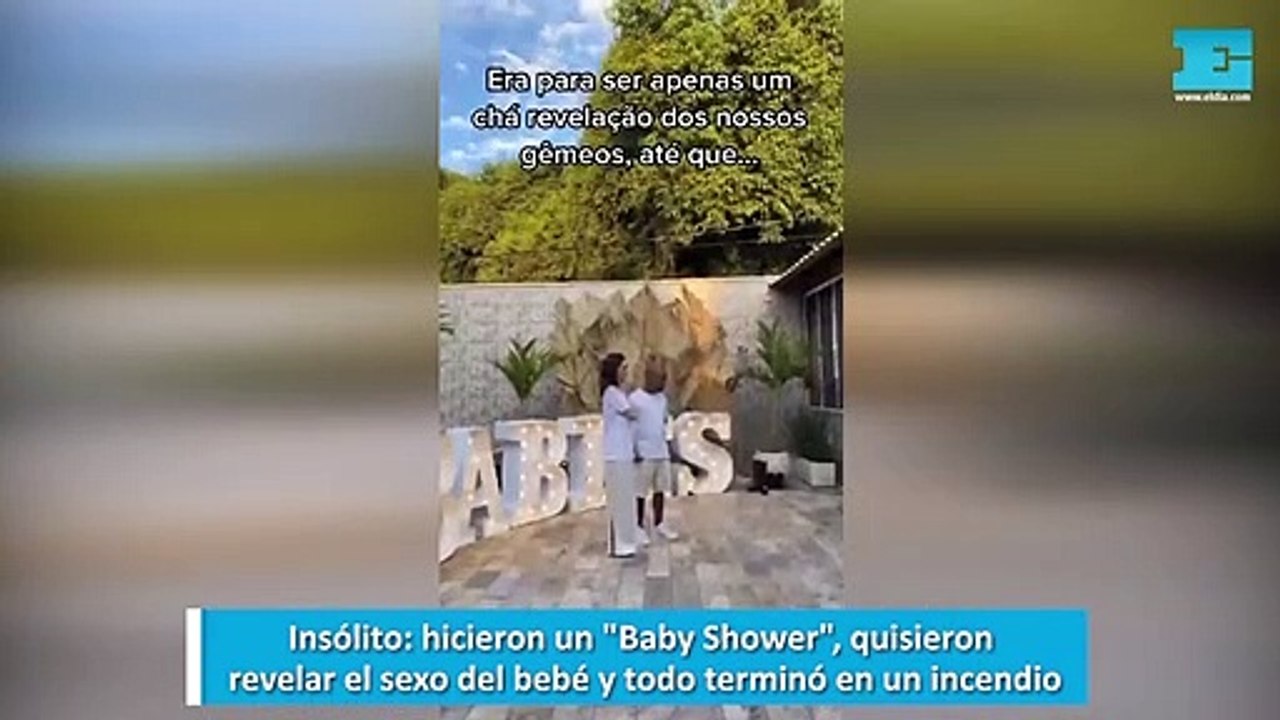Hicieron un Baby Shower quisieron revelar el sexo del bebé y todo terminó en un incendio