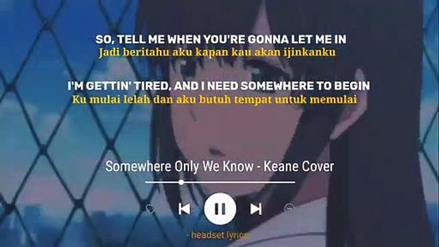 Lirik lagu cover-somewhere Only We Know (Lagu Keane)