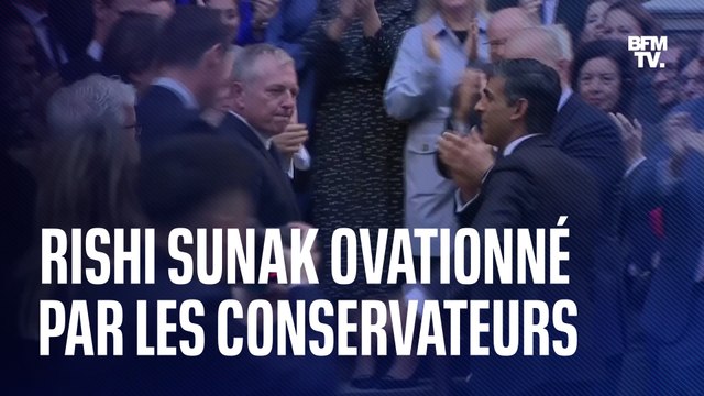 Royaume-Uni: l'ovation du Parti conservateur pour Rishi Sunak