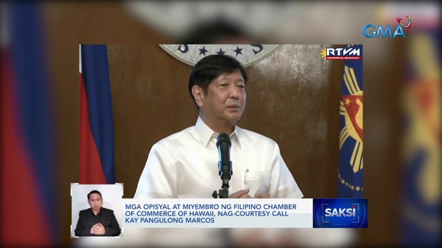 Mga opisyal at miyembro ng Filipino Chamber of Commerce of Hawaii, nag-courtesy call kay Pangulong Marcos | Saksi