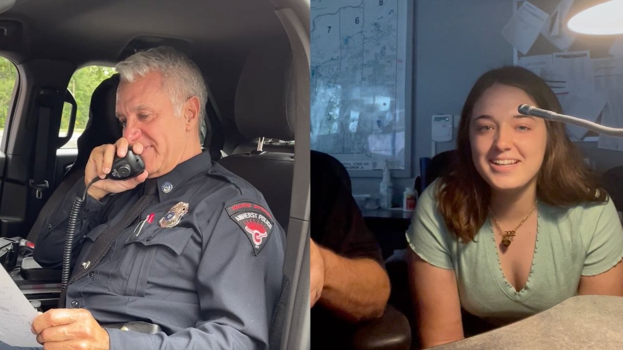 Daughter Surprises Retiring Police Officer Dad On Final Sign-Off Call | Happily TV