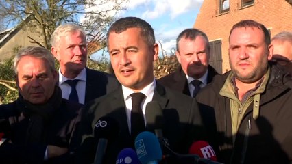 Gérald Darmanin sur la tornade dans les Hauts-de-France: "Il n'y a pas eu de victime, ce qui apparaît comme un miracle"