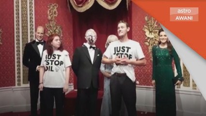 Protes | Aktivis baling kek pada 'muka' King Charles III