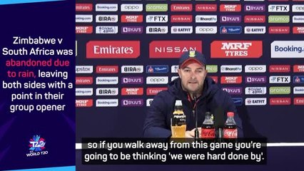 Zimbabwe and South Africa coaches disagree after World Cup tie abandoned