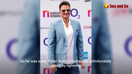 Peter Andre shares footage after his home is struck by lightning