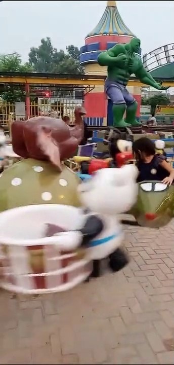 My cute Girl Enjoys in park