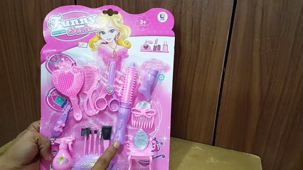 Unboxing and review of awesome barbie dolls makeup kit set for kids girls gift