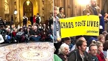 Climate and energy crisis activists carry out sit-in protest in UK parliament