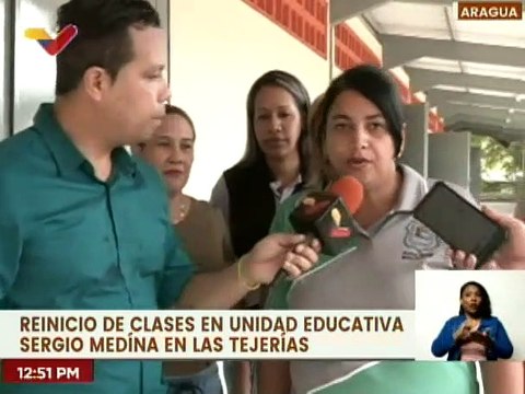 Aragua | Un total de 934 estudiantes retornan a sus actividades escolares en la U.E. Sergio Medina