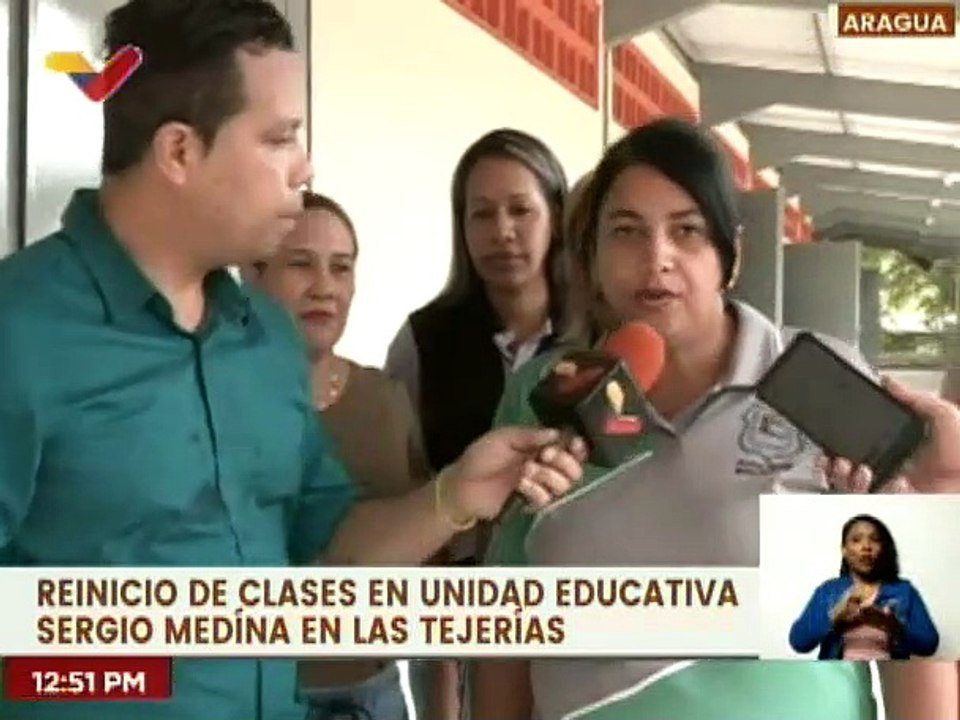 Aragua | Un total de 934 estudiantes retornan a sus actividades escolares en la U.E. Sergio Medina