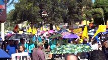 CMD y organizaciones sociales marchan en SFM contra las AFP y ARS
