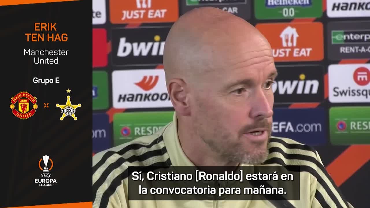 MANCHESTER UTD.-SHERIFF | TEN-HAG: "CRISTIANO estará en la CONVOCATORIA" | EUROPA LEAGUE |AS