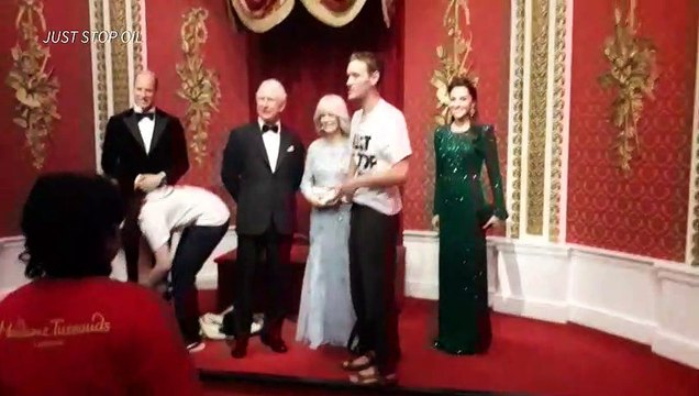 Activistas por el clima atacan ahora un Monet y figura de cera del rey Carlos III