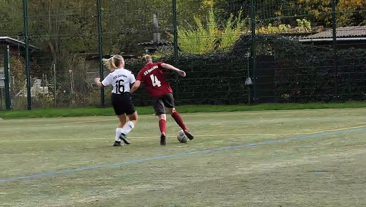 Das 3:1 für die SG Wulften/Lindau/Hattorf bei der SVG II durch Christiane Rütters