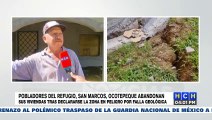 Pobladores del refugio, San Marcos, Ocotepeque abandonan sus viviendas tras declararse zona de peligro