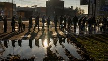 Ukrainians queue for water months after Russians cut off city’s main supply