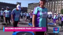 Claudia Sheinbaum se unió a la Mega Clase de Trampolines Fitness