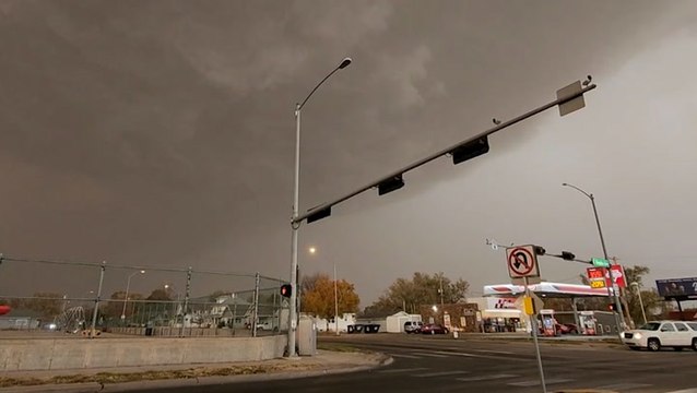 Temperatures drop in Nebraska as a cold front moves through the central US
