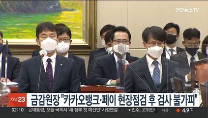 금감원장 "카카오뱅크·페이 현장점검 후 검사 불가피"